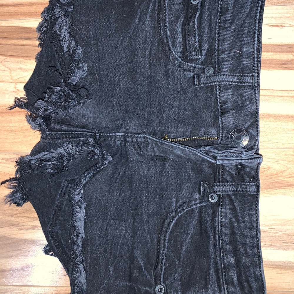 American eagle black jean shorts